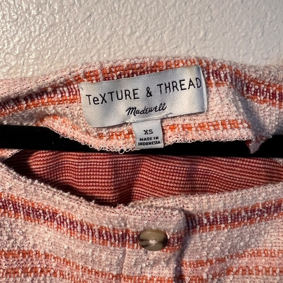 Madewell Texture & Thread Striped Button-Front Top – XS - Picture 4 of 4
